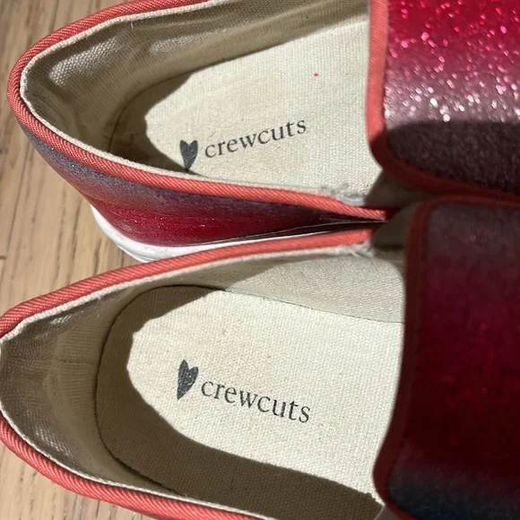 Crewcuts Little Girls’ Pink Glitter Slip On Sneakers (Size: 30 EU / 12.5 US) - Picture 6 of 11